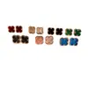 Brincos de Trevo de Quatro Folhas em Aço Titânio 15mm Transfronteiriços, Não Desbotam, Estilo Coreano, Modernos, De Alta Qualidade, Versáteis e Personalizáveis, Brincos Estilo Ins
