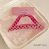 Pinza para el pelo de verano estilo ins con bloques de color para mujer, pasador lindo de lunares japoneses para niña, pinza de tiburón grande para recogidos.
