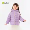 Chamarra de Algodón Infantil Dudu para Niños, Abrigo de Algodón de Invierno para Niñas, Ropa Elegante de Algodón para Bebés, Estilo Moderno Corto con Capucha Engrosado
