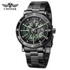 Nuevo reloj mecánico automático de movimiento hueco informal de moda para hombre de estilo europeo y americano de Forsining