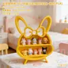 Decoração de Casa de Bonecas com Laço 3D Modelo de Armário Suporte de Exibição Multicamadas Brinquedo Bule Camada de Exibição de Perfume Prateleira de Exibição em Camadas