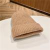 Chapéu de lã à prova de frio para outono e inverno, chapéu feminino da moda coreana, chapéu de malha coreano para todos os gostos, chapéu masculino forrado de lã, grosso e quente para o frio