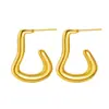 Pendientes Populares de Acero Inoxidable en Internet Europeos y Americanos para Mujer Lujo Ligero Transfronterizos Elegantes Retro Moda Joyería de Acero de Titanio de Gama Alta