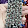 Cuentas de Flor de Rosa 3D Prensadas con Polvo de Concha de 8 mm Cuentas Sueltas Prensadas y Talladas Materiales para Pulseras Collares DIY Venta al por Mayor
