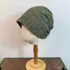 Chapéu de Ponto a Ponto Xadrez Retrô Estilo Deserto Chapéu Turbante Sexy Americano Chapéu de Pelo Leve e Respirável Chapéu de Frio Pulôver para Mulheres