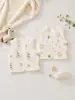 Colete matelassê de algodão puro para bebê, estilo primavera e outono, colete com estampa de desenho animado para meninos e meninas, blusa espessa e quente