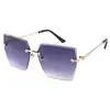 Óculos de Sol Oceano Estilo Ins Novo da Moda Armação Simples Personalizada Óculos de Sol Protetor Solar Estilo Metal Lentes Transparentes