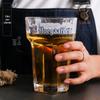 Caneca de cerveja branca belga Fujia, caneca de cerveja criativa de vidro grande, caneca de cerveja fina de cerveja hexagonal, caneca grande de cerveja de celebridade da Internet