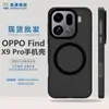 Funda Magnética Anti-Caídas Protectora de Estilo Simple Anti-Huellas Dactilares con Textura de Piel Arena Ligera para Teléfono Móvil Oppofindx9Pro
