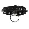 Punk Rock Europeu e Americano Rebite Pontiagudo Sexy Couro Gola Anel Corrente de Pescoço Bondage Corrente de Clavícula em Forma de O Alça de Pescoço