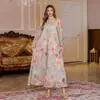 Fábrica de Vestidos Bordados em Tela de Corpo Inteiro Mais Vendidos no Exterior OEM Vestido Longo Bordado Pesado Personalizado Vestido de Algodão e Linho Personalizado
