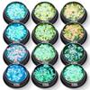 Atacado 2mm quadrangle unha lantejoulas glitter misto decorações unha polonês cola slim glitter material em pó