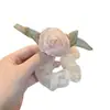 Anillo para el Pelo de Malla Súper Hada Rosa Intestino Grueso Cuerda para el Cabello de Chica de Alto Sentido Cuerda para el Cabello de Cola de Caballo Alta Accesorios para el Cabello