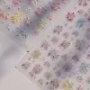 Nuevas Pegatinas para Uñas Ojo de Gato Coloridas de Fuegos Artificiales Brillantes de Año Nuevo, Famosas en Internet, de Moda, en Stock, Decoraciones Adhesivas para Uñas en Relieve
