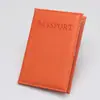 Funda para Pasaporte Bolso para Pasaporte Hecho Logo Publicidad Al Por Mayor Inglés Cuero PU Pasaporte Delgado Bolso Titular para Pasaporte