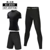 Ropa Deportiva de Fitness de Tres Piezas Ajustada Ropa de Entrenamiento de Fútbol Baloncesto Ropa Deportiva para Exteriores Ropa de Running Ropa de Montar de Secado Rápido Hombres