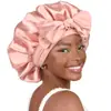 Chapéu Redondo de Fita Mais Vendido na Amazon Cross-Border com Laço, Chapéu de Beleza e Cuidados com o Cabelo de Seda Artificial, Lenço de Cabeça Feminino, Touca de Dormir de Cetim