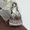 Bolsa de Navidad para Mujer Color Contrastante Casual Pelo de Cordero Bolso Cruzado Tipo Cubo Versátil Estilo Coreano Bolso de Hombro Relajado