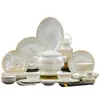 Juego de Vajilla de Cerámica de Jingdezhen Vajilla China para el Hogar Cocina Platos Estilo Lujo Ligero Artículos Diarios Platos Tazón de Porcelana Venta al por Mayor