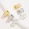 Tampões de Ouvido de Silicone em Formato de Coração, Tampões de Silicone com Banho de Ouro Real 18K em Formato de Hambúrguer, Tampões de Ouvido em Formato de Leque, Tampões de Ouvido Anti-Queda, Acessórios para Joias DIY