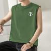 Chaleco de Algodón Holgado de Verano para Hombre a la Moda Camiseta sin Mangas de Baloncesto con Estampado de Letras