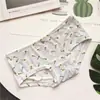 [80-120] 524 Seda de Hielo estampado lindo tiro bajo bolsa de ropa interior para mujer cadera con taladro ropa interior para mujer tiro bajo