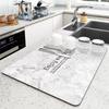 Tapete de Secado Cocina Tapete de Mesa de Té Vajilla Tapete Absorbente Tapete de Secado de Barro Barra de Diatomeas Lavable a Máquina Tapete de Encimera Taza Escritorio