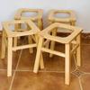 Silla de Toilet para Ancianos Madera Maciza Silla de Toilet para Mujeres Embarazadas Madera Silla de Toilet Simple Móvil Inodoro Doméstico para Ancianos