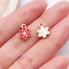 20 Piezas de Rosas Rojas Brillantes con Goteo de Aceite, Accesorios para Joyería DIY, Pulsera, Collar, Colgante, Llavero, Kit de Materiales para Colgantes Pequeños