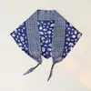 Bufanda Triángulo Trenzada de Nuevo Estilo Primavera y Otoño con Textura de Satín, Bufanda de Seda Estilo Pintura al Óleo con Estampado de Cachemira para Mujer, Bufanda de Cuello de Seda Imitación