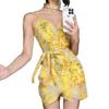 Lencería Sexy Influencer Tiktok Bata Amarilla Camisola Sexy Kimono Pijama Apasionado No-Quitar Talla Grande Conjunto Caliente