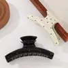 Pinza para el Cabello de Gama Alta Transfronteriza con Nuevo Patrón de Mármol Estilo Chino, Pasador de Nicho para Recogidos en la Parte Trasera de la Cabeza, Pinza de Tiburón Versátil