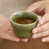 Taza de Degustación de Té Calabaza del Horno Yaozhou Nuevo Estilo Chino Juego de Té Cerámico Vintage Taza de Maestro Taza Individual Taza de Té para el Hogar Té Zen