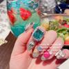 Anillo Esmeralda Pavo Real Brillante Diseñador Chapado en Oro de 18K Geométrico Puntiagudo Circonia Leopardo Anillo Abierto Medio Antiguo