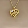 Moda Transfronteriza Amor Temperamento Forma de Corazón Colgante de Mamá Collar Femenino Letra Personalizado Regalo del Día de la Madre Collar para Clavícula