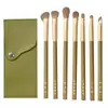 Set de 7 Brochas de Maquillaje de Aguacate para Principiantes, Cerdas Suaves Que No Irritan el Rostro, Brochas de Maquillaje Suaves para Principiantes para Corrector