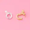 Conector de Joyería DIY de Plata de Ley 925 con Diamantes, Broche Universal, Broche Versátil de Doble Anillo para Colgante de Collar de Jade Perla