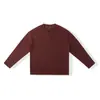 Camiseta de Manga Larga con Cuello en V y Textura para Hombre, Estilo Americano Moderno Casual, Capa Interior, Top Holgado Pesado Oversize para Otoño