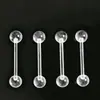 Ventas Directas de Fábrica Transparente Invisible Acrílico Piercings de Lengua Barra Suave UV Bola Redonda Piercings de Lengua Piercings de Ceja Piercings de Oreja
