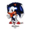 Balão de Filme de Alumínio Desenho Animado Balão do Sonic Menino Sonic Formato do Sonic Sonic the Hedgehog Festa de Aniversário Infantil Transfronteiriço