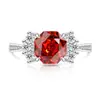 Transmisión en Vivo Anillos de Caramelo Corte Rosa Más Vendidos para Mujer, Anillos de Diamante de Alto Carbono con Piedras Preciosas de Colores Super Brillantes, Dropshipping de Una Pieza para Tiktok Xiaohongshu
