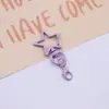 Llavero Estrella Pintada con Cierre de Langosta Especial para Cuentas Colgante de Hebilla de Puerta Pintada con Spray de Colores Accesorios para Joyería DIY