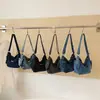 Bolsa Feminina Jeans Fosco 2026 Novo Estilo Alça Larga Moda Casual Grande Capacidade Simples Uma Alça Transversal Tote Bag
