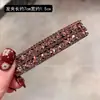 Presilha de Cabelo Rosa-Roxo Totalmente Cravejada, Piranha de Cabelo de Alta Qualidade para Mulheres, Presilha Lateral, Acessório de Cabelo Estilo Coreano de Luxo Leve