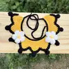 Producto listo para usar en stock: Sombrero de Gato para Gran Apertura Estilo Influencer de Tiktok, Diseño de Flores de Primavera, Auténtico Mismo Estilo, Bufanda Tejida a Crochet Hecha a Mano