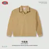 Ropa para Hombre BE 2026 Invierno Estilo Vintage Europeo y Americano Old Money Sudadera con Cuello Camisero de Felpa Toalla Manga Larga Peso Pesado Corte Holgado