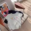 Verão Novo Estilo Gato Desenho Animado Estampado Camiseta de Manga Curta Feminina Ombro Direito Gola Redonda Doce Sexy Casual Versátil Top de Menina