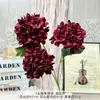 Hortênsia Artificial de 3 Cabeças tipo Doce, Flores Artificiais para Buquês de Casamento, Arte Floral Feita à Mão para Decoração de Salão de Casamento, Parede de Flores e Arranjos de Chão DIY