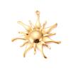 Colgante de acero de titanio chapado en oro de 18 quilates con diseño de tulipán, fresa y sol, estilo retro, de nicho transfronterizo, accesorios de joyería DIY.