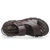 Zapatos de Playa Casuales de Cuero para Hombre Color Camelio Disponibles en Dos Colores, Fáciles de Poner y Quitar, Zapatos de Playa Refrescantes para Actividades de Playa de Verano